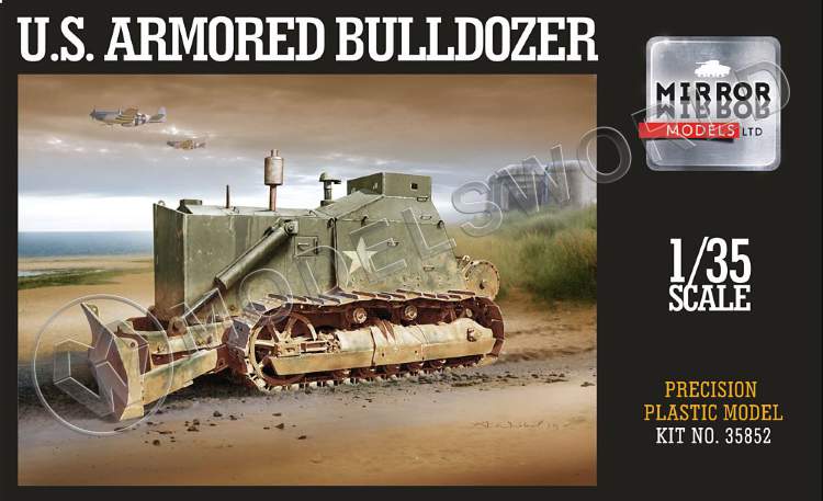Склеиваемая пластиковая модель US Army D7A 7M Armored Bulldozer. Масштаб 1:35 - фото 1