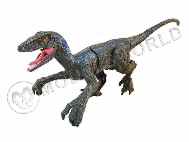 Радиоуправляемый динозавр SUNMIR Велоцираптор (синий), звук, свет - фото 1
