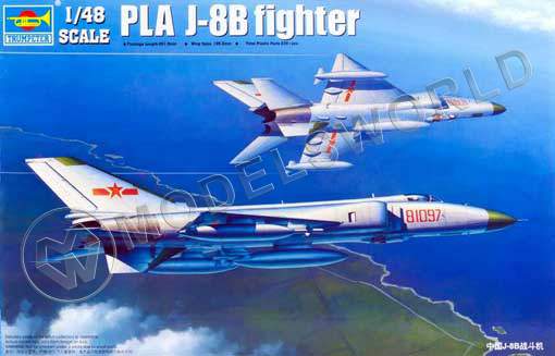 Склеиваемая пластиковая модель самолета J-8 IIB. Масштаб 1:48 - фото 1