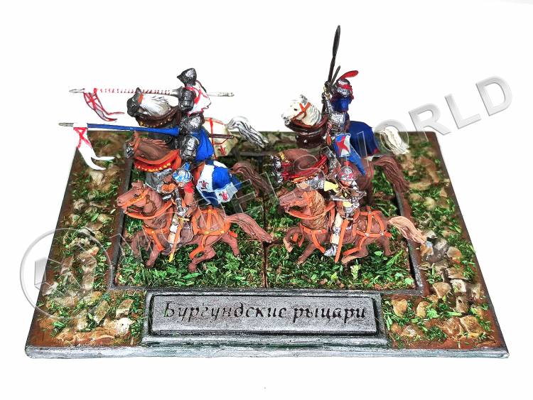 Готовая модель, миниатюра "Бургундские рыцари" 6 фигур в масштабе 1:72 ...