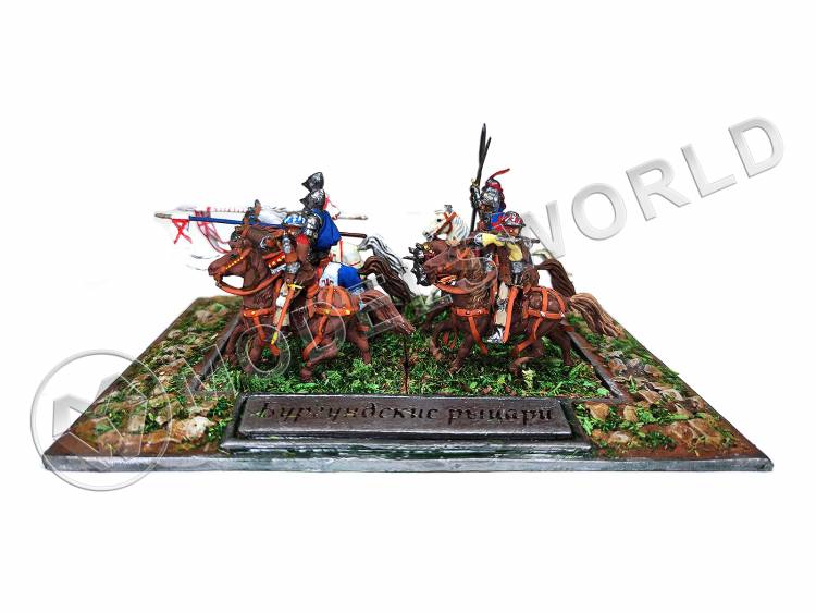 Готовая модель, миниатюра "Бургундские рыцари" 6 фигур в масштабе 1:72 ...
