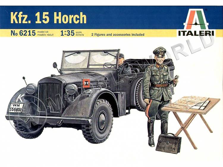 Склеиваемая пластиковая модель Немецкая автомобиль Kfz.15 Horch. Масштаб 1:35 - фото 1