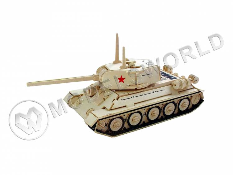 Сборная деревянная модель Средний танк - фото 1