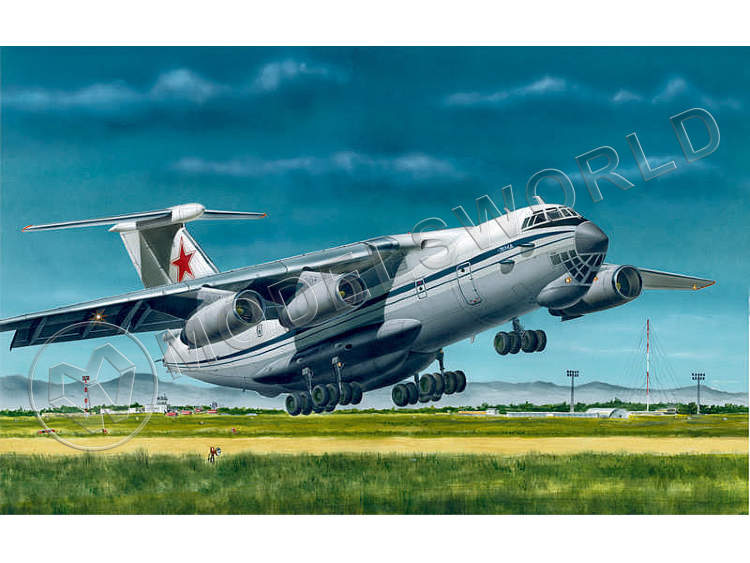 Склеиваемая пластиковая модель  Советский военно-транспортный самолёт Ил-76 (1:144) - фото 1