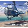 Склеиваемая пластиковая модель вертолета Sikorsky HO3S-1. Масштаб 1:48