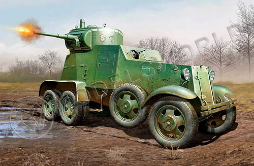 Склеиваемая пластиковая модель Soviet BA-3 Armor car. Масштаб 1:35 - фото 1