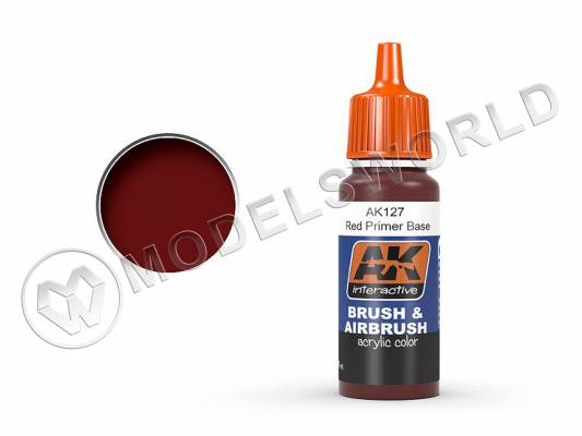 Акриловая краска AK Interactive Brush & Airbrush Series. Red Primer Base. 17 мл