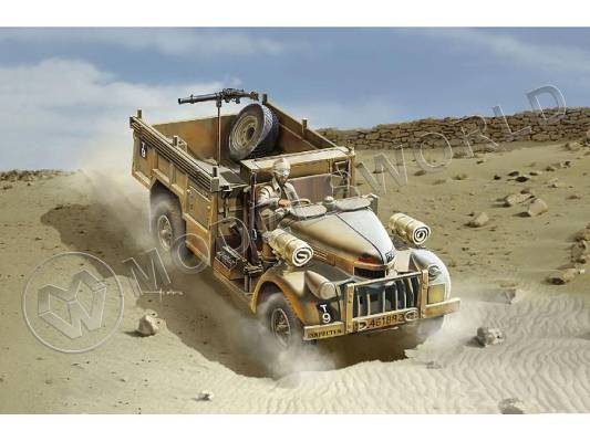 Склеиваемая пластиковая модель Внедорожник Long Range Desert Group Patrol Car w/Lewis Gun. Масштаб 1:72