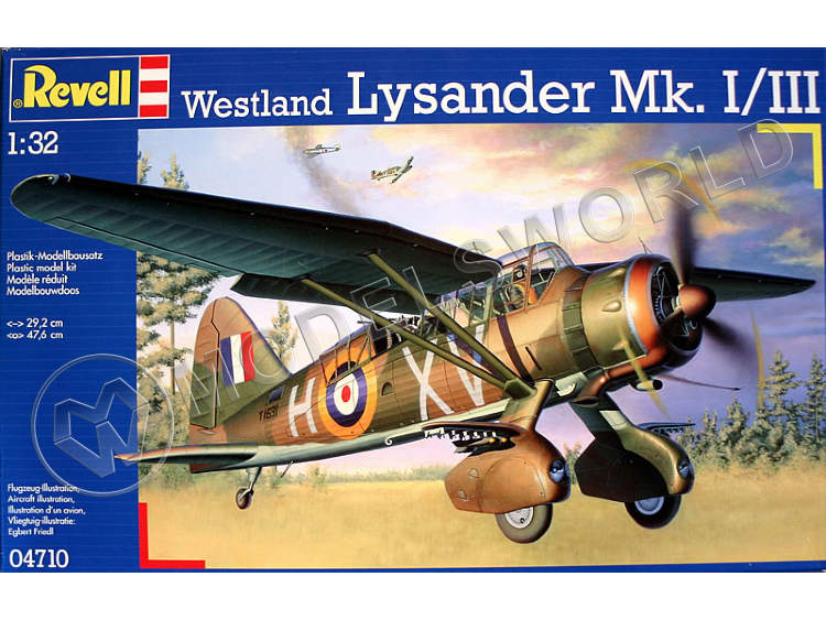 Склеиваемая пластиковая модель Британский самолет WestLand Lysander Mk.I/III. Масштаб 1:32 - фото 1