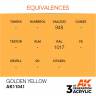 Акриловая краска AK Interactive 3rd GENERATION Standard. Golden Yellow. 17 мл