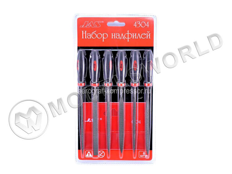 Набор надфилей с ручками, крупная насечка, 6 шт., блистер + чехол Набор надфилей с ручками, крупная насечка, 6 шт., блистер + чехол - фото 1