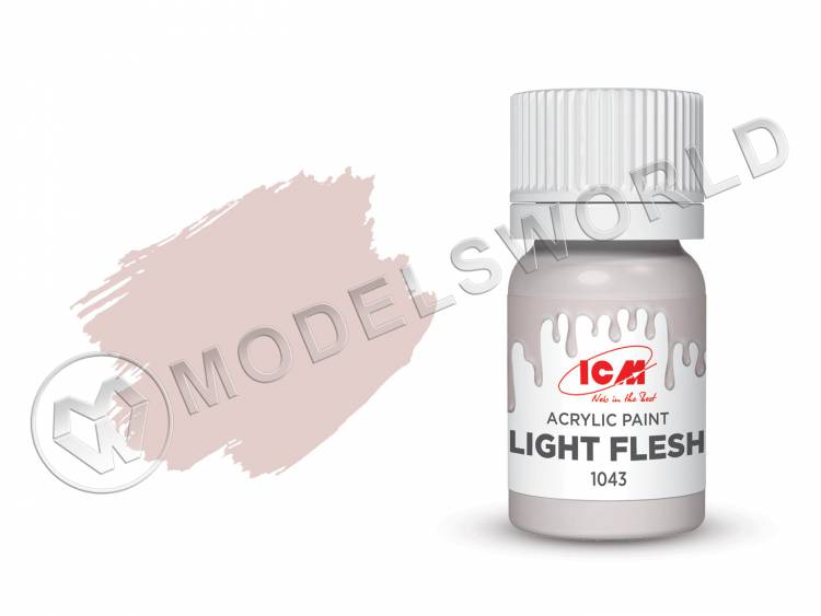 Акриловая краска ICM, цвет Светло-телесный (Light Flesh), 12 мл - фото 1