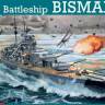 Склеиваемая пластиковая модель Корабль(1939г.,Германия) Battleship Bismarck,1:350