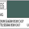 Краска водоразбавляемая художественная MR.HOBBY MEDIUM SEAGRAY BS381C/637 (Полу-глянцевая) 10мл.