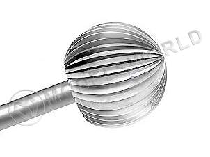 Борфреза сферическая 3.0 мм (мелкий зуб), 1 шт - фото 1
