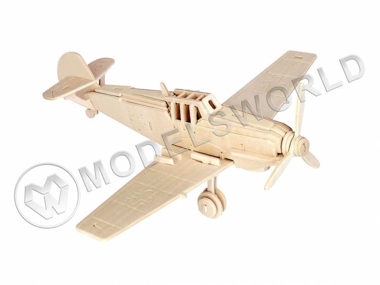 Сборная деревянная модель Истребитель "Мессершмитт Bf-109" - фото 1