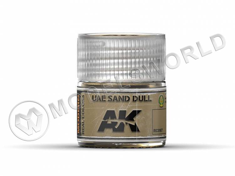 Акриловая лаковая краска AK Interactive Real Colors. UAE Sand Dull. 10 мл - фото 1