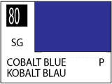 Краска на растворителе художественная MR.HOBBY С80 COBALT BLUE (Полу-глянцевая) 10мл. - фото 1