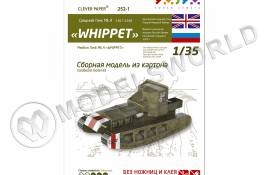 Модель из бумаги средний танк MK A "Whippet". Масштаб 1:35