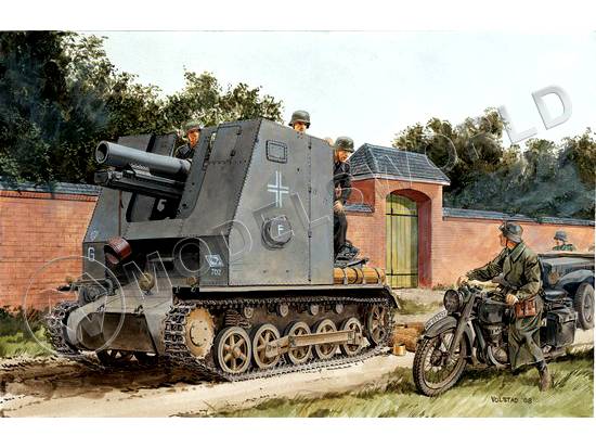 Склеиваемая пластиковая модель 15 cm s.IG.33 (SF) auf Pz.Kpfw.I auf.B + КОМПЛЕКТ ДОПОЛНЕНИЙ . Масштаб 1:35 - фото 1