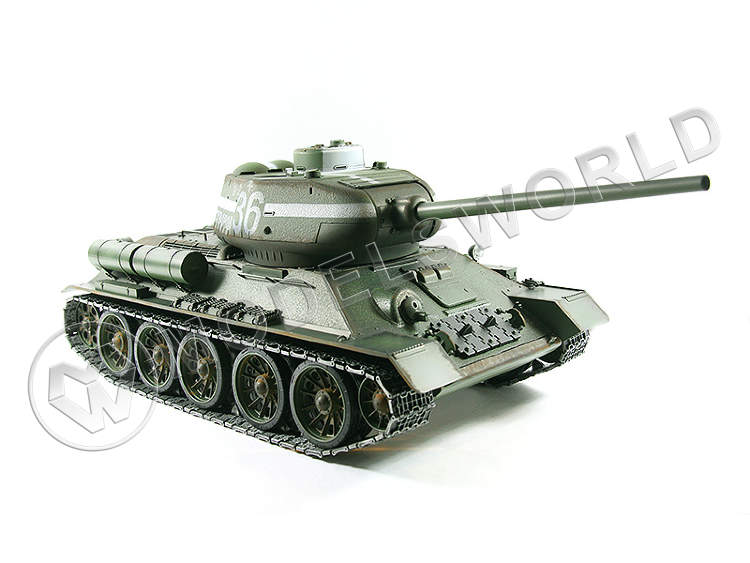 Радиоуправляемый танк Taigen T-34/85 2.4GHz с пневмопушкой (зеленый) 1:16 - фото 1