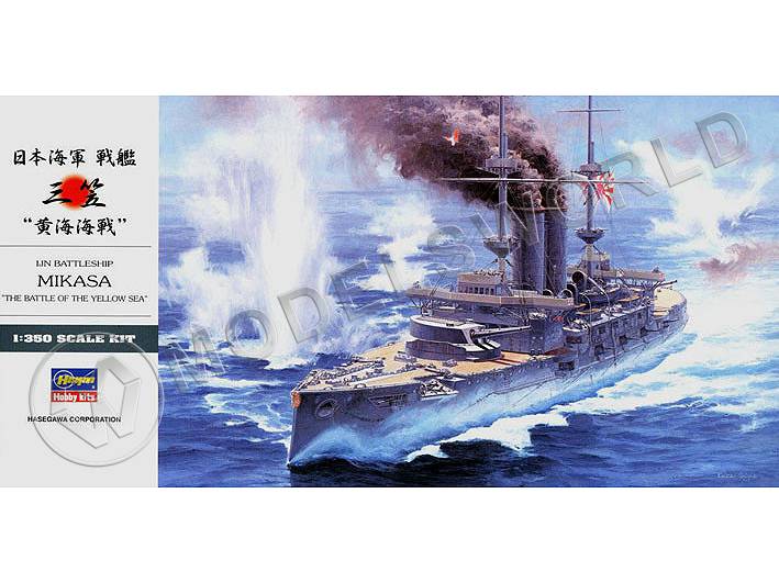 Склеиваемая пластиковая модель Японский боевой корабль Mikasa (the battle of the Yellow sea) + КОМПЛЕКТ ДОПОЛНЕНИЙ. Масштаб 1:350 - фото 1