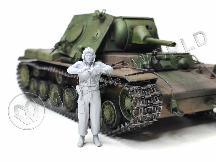 Фигура командира танка СССР 1943 г., поза 1. Масштаб 1:35 - фото 1