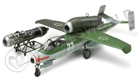Склеиваемая пластиковая модель Heinkel He 162 a-2 "Salamander". Масштаб 1:48 - фото 1