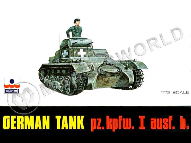 Склеиваемая пластиковая модель Немецкий танк  Pz.Kpfw. I Ausf. B. Масштаб 1:72 - фото 1