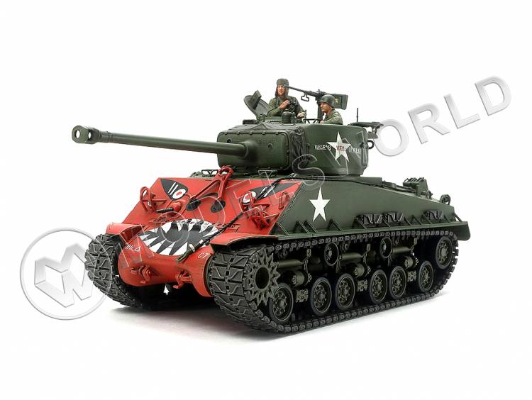 Склеиваемая пластиковая модель Американский средний танк M4A3E8 Sherman "Easy Eight". Масштаб 1:35 - фото 1