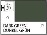 Краска водоразбавляемая художественная MR.HOBBY DARK GREEN (Глянцевая) 10мл. - фото 1