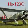 Склеиваемая пластиковая модель самолета Hs-123C. Масштаб 1:72